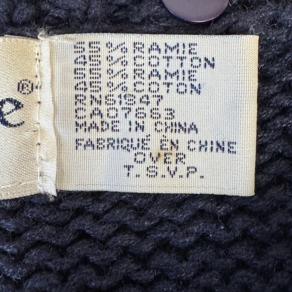 VTG The Eagle's Eye Hand Knit Cardigan Sweater Small Oversized Texas Longhorn - Picture 14 of 16